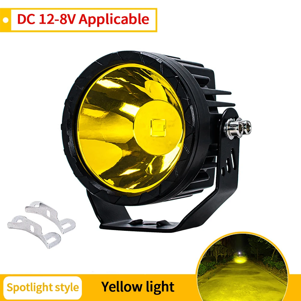 3.5 Inch Round Spotlight White Yellow LED Laser Work Fog Light For Jeep  Auto Car SUV Offroad Truck ATV UTV 12-80V High-brightnes - AliExpress