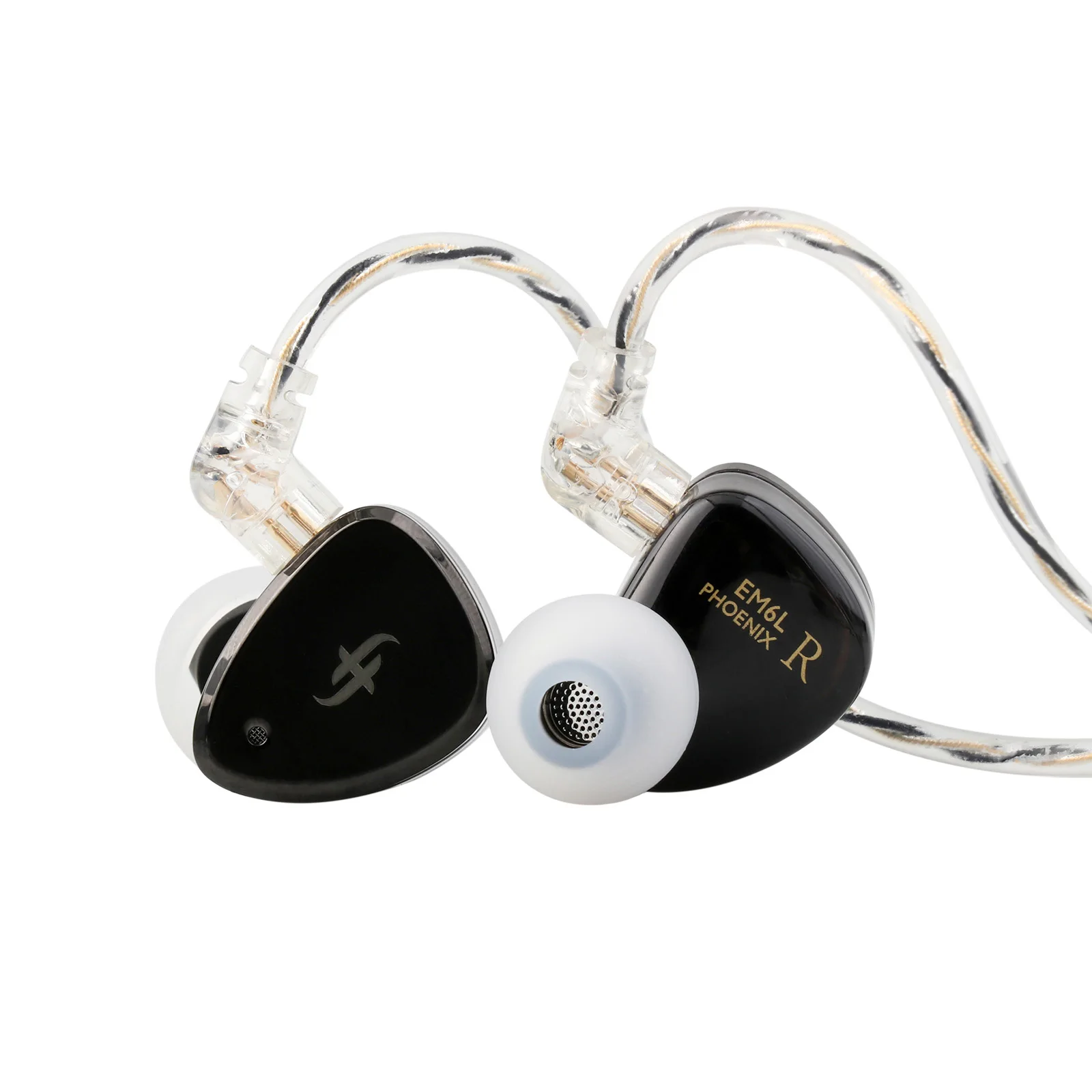 SIMGOT EM6L 1DD + 4BA Hybrid Driver In-ear Monitor HiFi IEM Earphone with Detachable OFC Silver Cabl