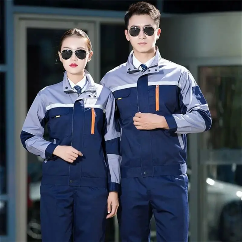 Conjunto de ropa de trabajo de manga larga, tira reflectante gruesa ...