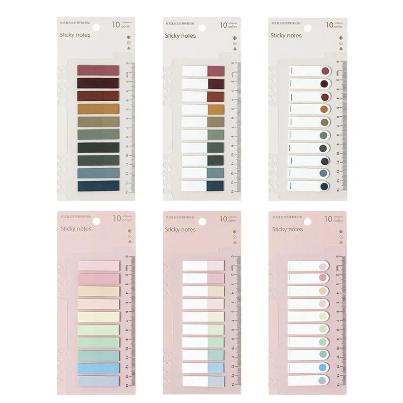 Sticky Notes Stationery Set 200 Sheets Stationery Posted for books it Memo Pad Bookmark Adhesive Notepad Sticky tabs - 6
