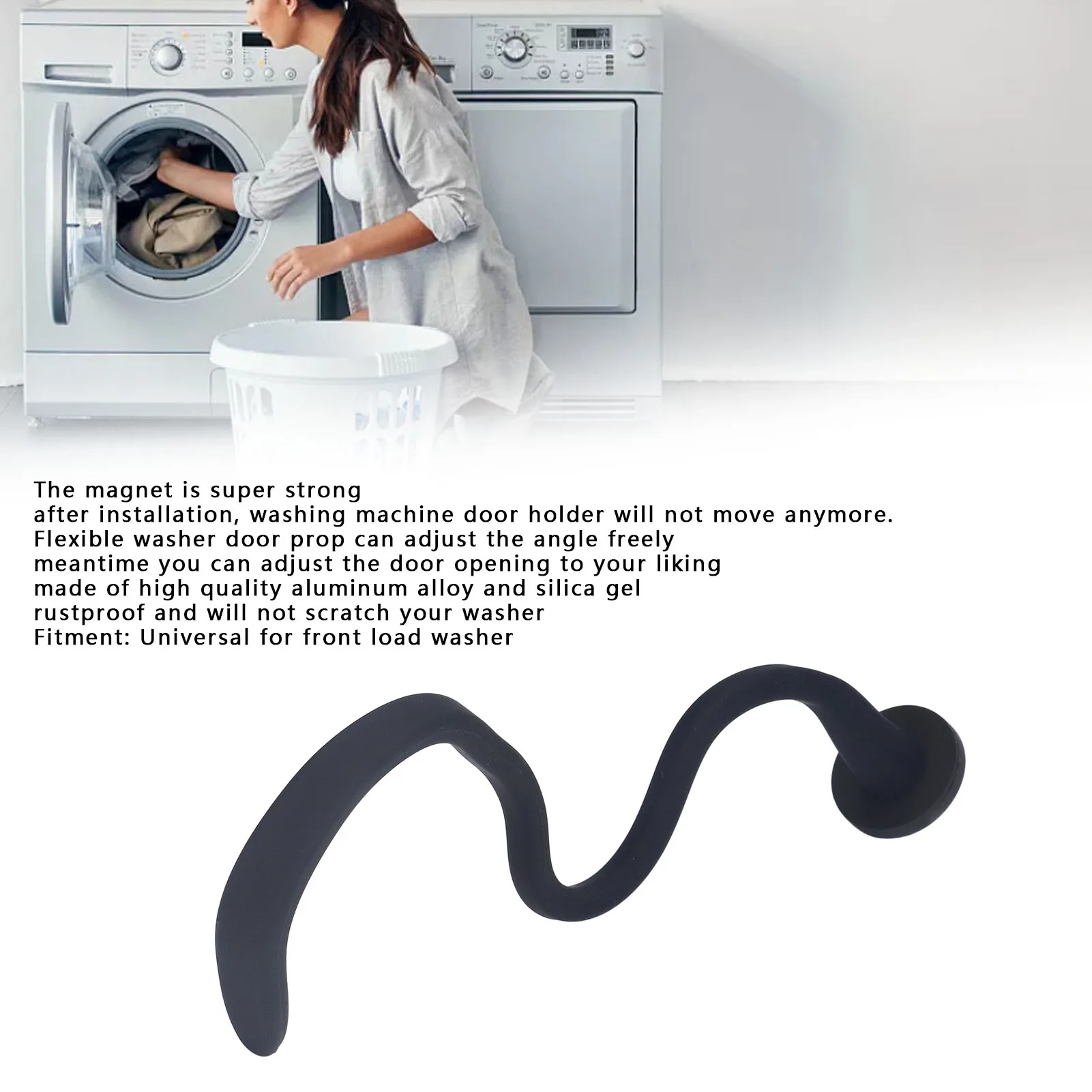 1pcs Silicone Washer Door Prop Magnetic Washing Machine Door Holder Keep Washer Door Open Drying Machine For Home 3