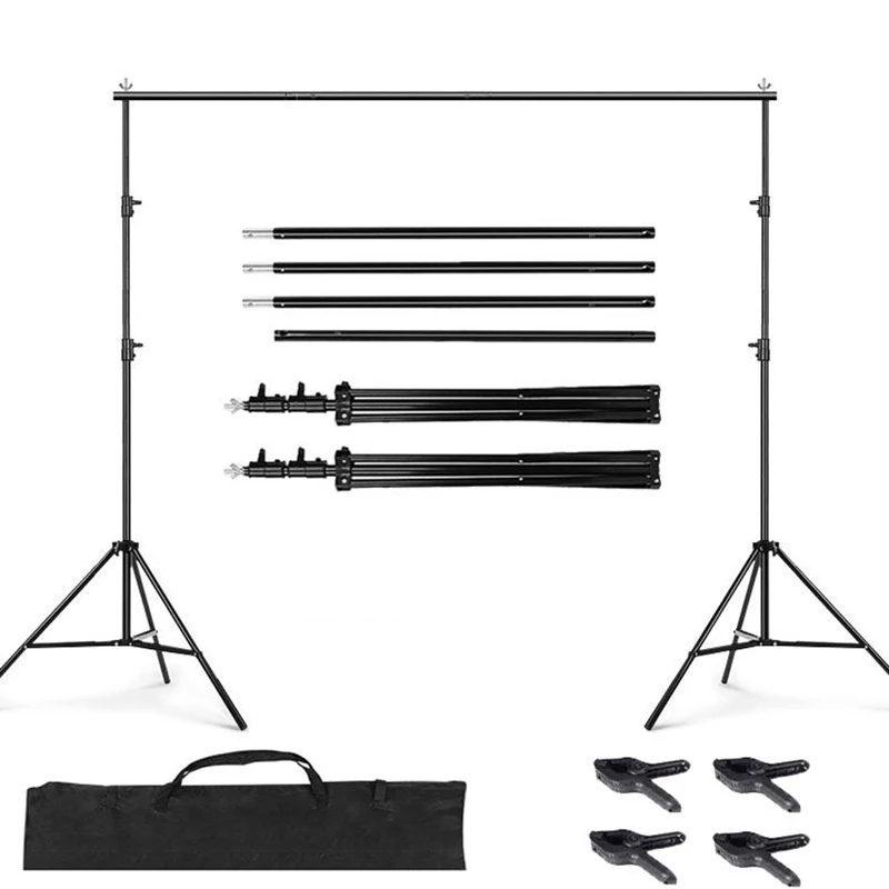 Supporto Per Sfondo Fotografico 3x3m, Regolabile In Altezza E Larghezza, Kit Completo Con Borsa E Pesi, Per Feste, Matrimoni E Banchetti - 3