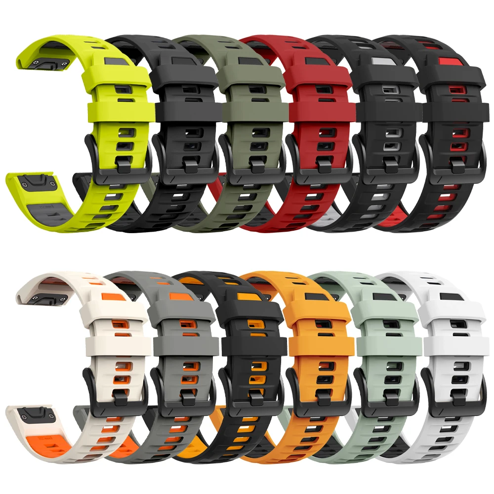 Enhanced Silicone Watch Strap - QuickFit 22/26mm, Premium Durable Design