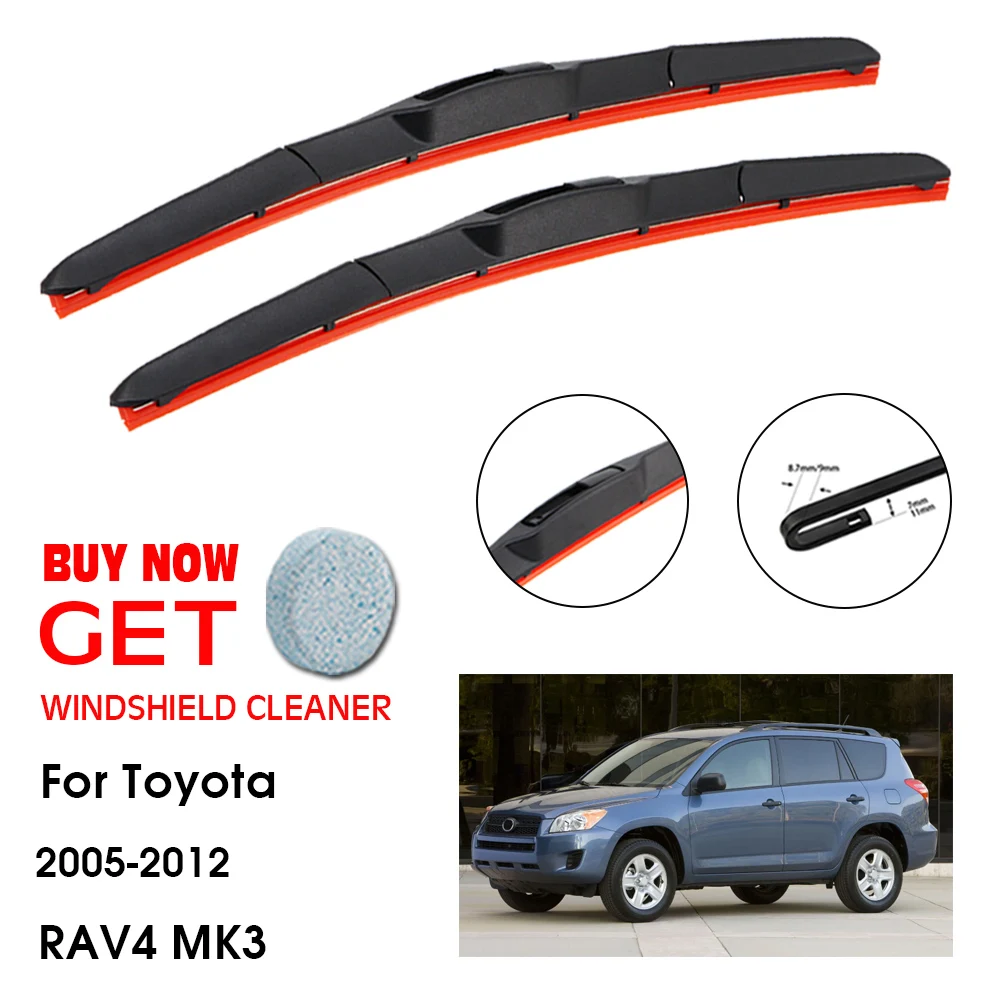 

Автомобильный стеклоочиститель для Toyota RAV4, стеклоочиститель для Toyota rav3, 24 дюйма + 17 дюймов, 2005-2012, стеклоочиститель для лобового стекла, сили...