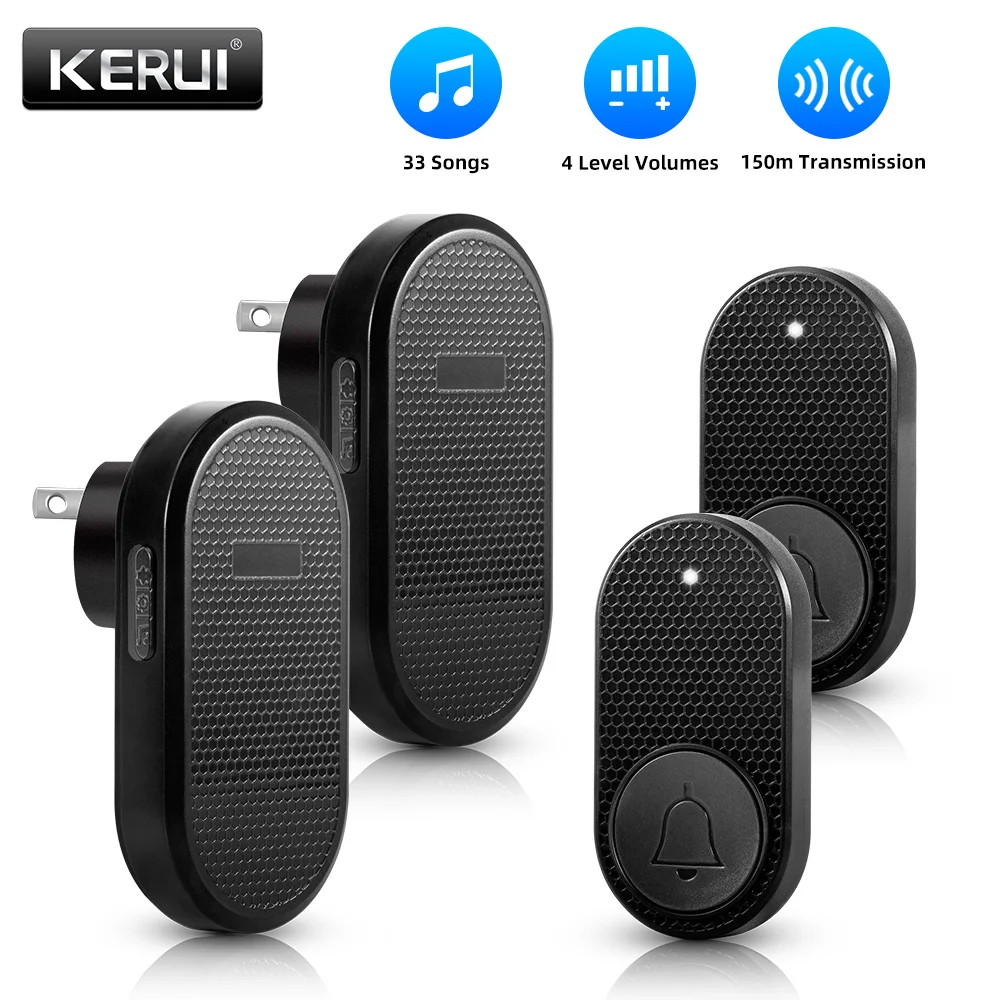 Wireless Smart Doorbell with Adjustable Volume and Easy Installation - 32 Melodies
