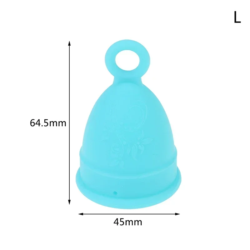 Menstrual Cup Medical Silicone Lady Feminine Hygiene Copa Women Period Soft Grade with Storage Case Leak-proof Reusable Size S/L
