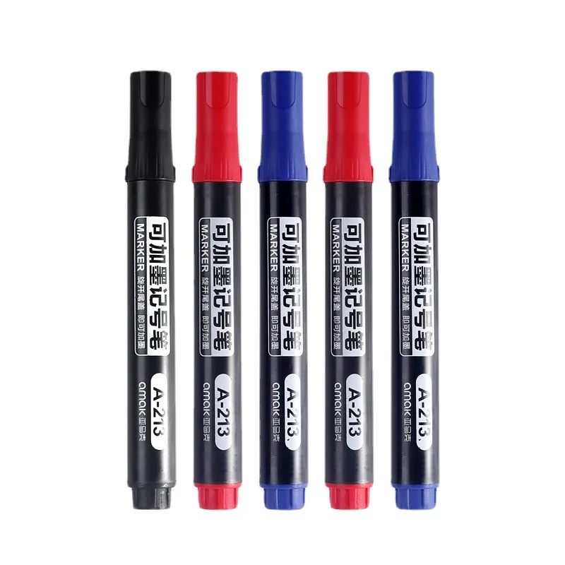 3/10Pcs Oil-based Marker Pens Black Line Marking Pens Waterproof and Non Fading Express Delivery Large Headed Pens Non Erasable 5