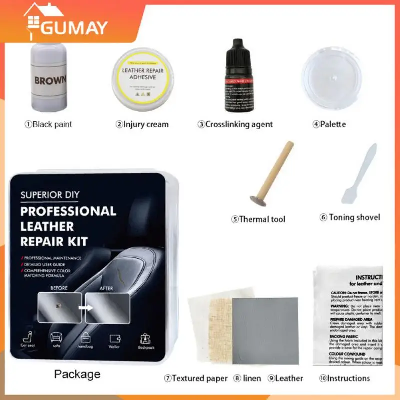 Leather Repair Gel Leather Repair Kit Color Leather Repair Tool Kit Repair Leather Burns, Scratches, Abrasion, Aging And Cracks Cream