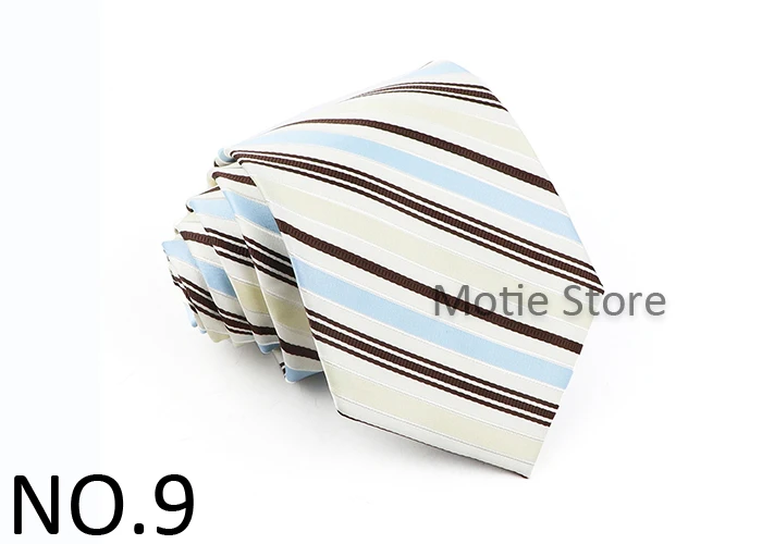 Herren anmutig Polyester Krawatte braun gestreifte Krawatte für Hochzeits feier täglich tragen Hemd Anzug Krawatte Accessoires Dekoration Geschenk – Detail 10
