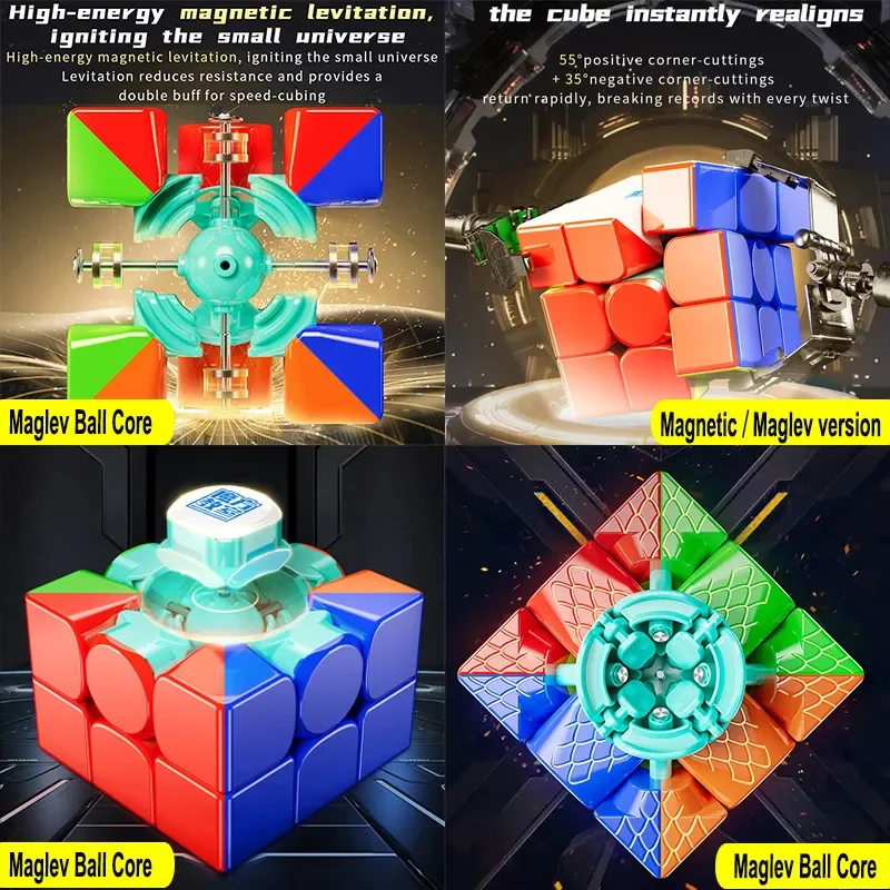 MoYu RS3M V5 3X3 Magnetic Speed Cube Stickerless Professional Fidget Toys