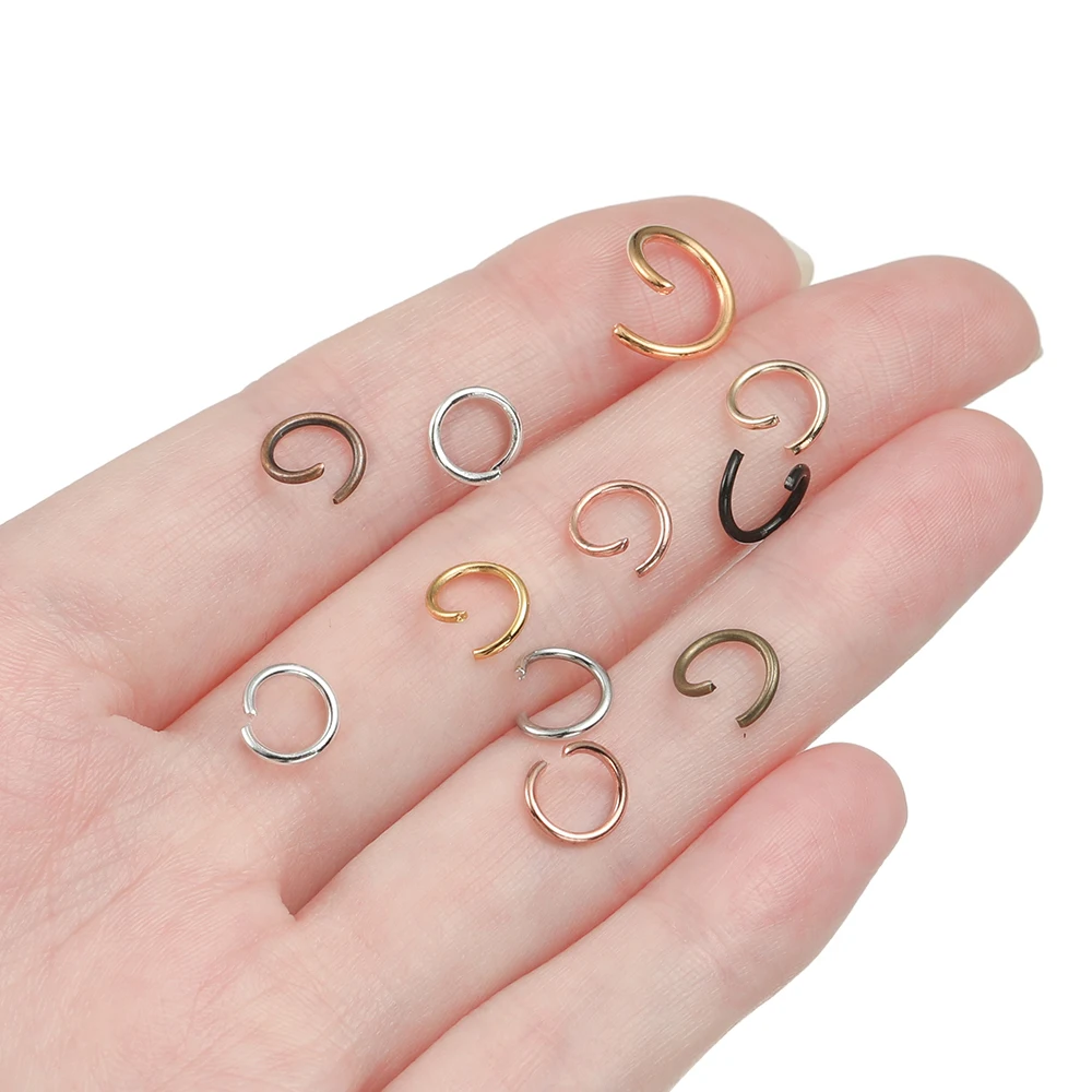 다리미 오픈 링 분할 링 커넥터, 팔찌 목걸이 귀걸이 DIY 쥬얼리 제작 액세서리, 4mm, 5mm, 6mm, 8mm, 10mm, 로트당 200 개