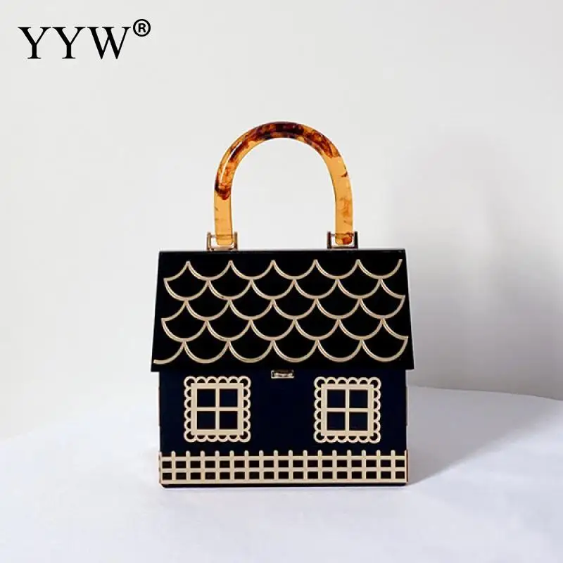 Personality House Handbags For Women Luxury Designer Crossbody Shoulder Bag House Shape Top Handle Bags Purse Box Messenger Bag