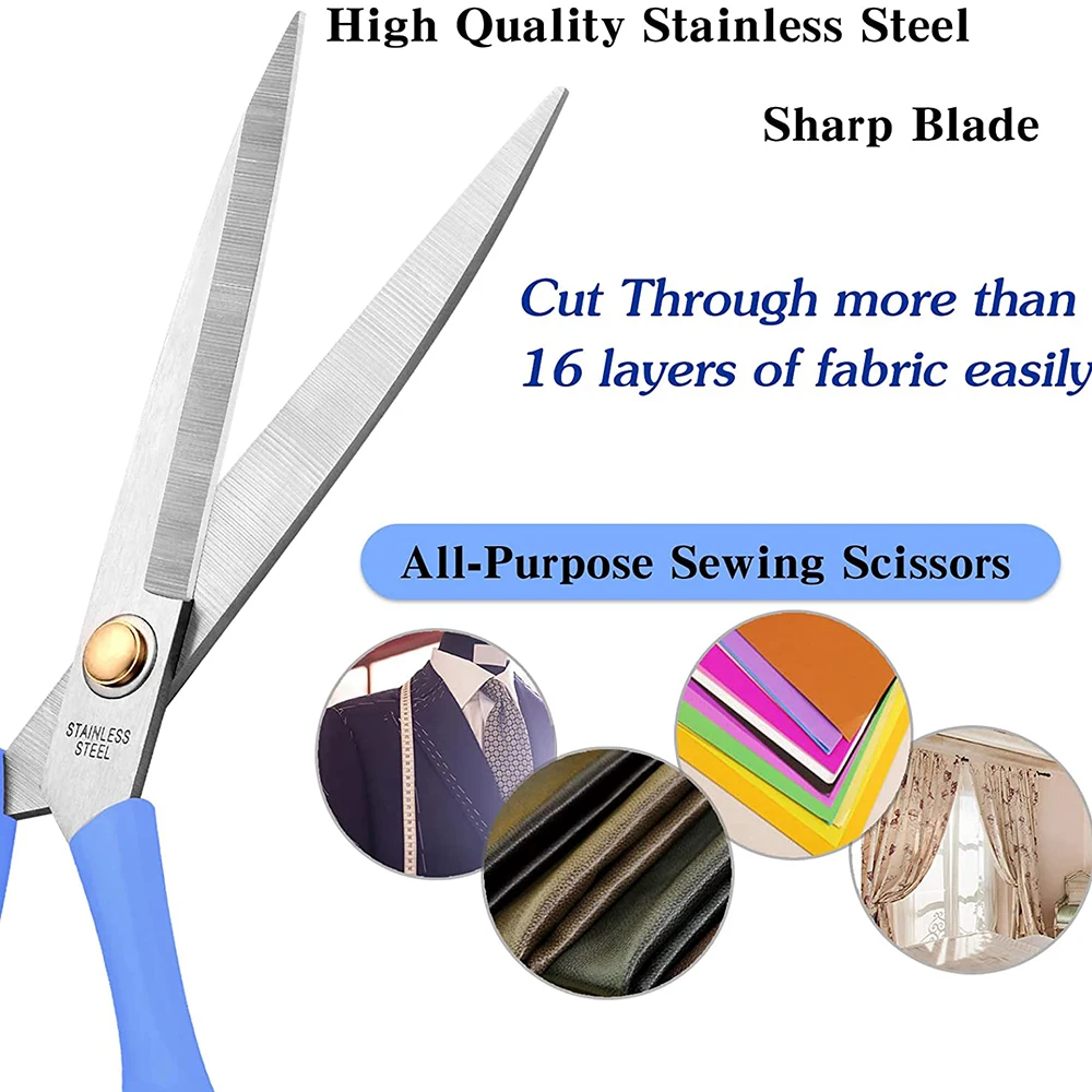 Heavy Duty 9inch Fabric Scissors Profession Sharp Sewing Scissors Tailoring  Shears & Seam Ripper DIY Leather Embroidery Craft - AliExpress