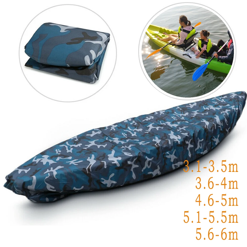3.1-6m Kayak Covers UV Protection Canoe Cover Waterproof Oxford Kayak Accessories Dust Cover Multiple Sizes Fishing Boat