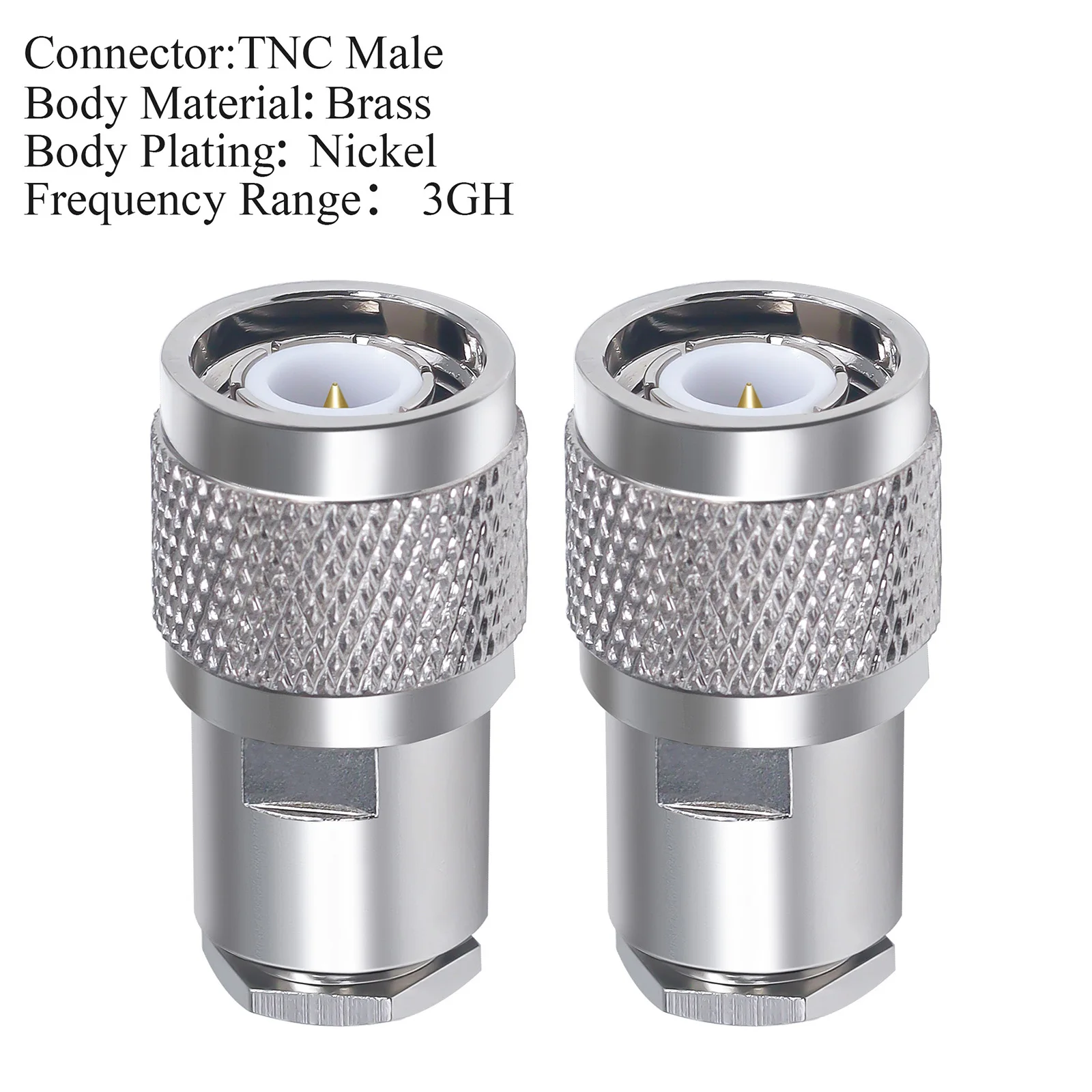 2PCS TNC male straight Plug crimp for RG58 RG400 LMR195 RG400 Cable RF Coaxial connector Wire Terminal images - 6