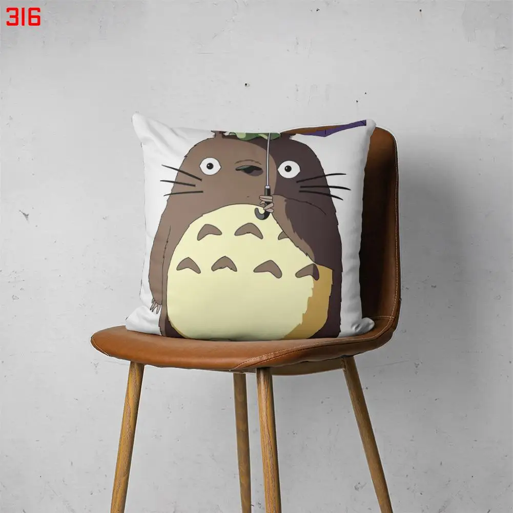

TOTORO 00316 настраиваемая Подушка для спальни, кровати, дивана, гостиницы, автомобильная поясничная подушка, модный декоративный чехол