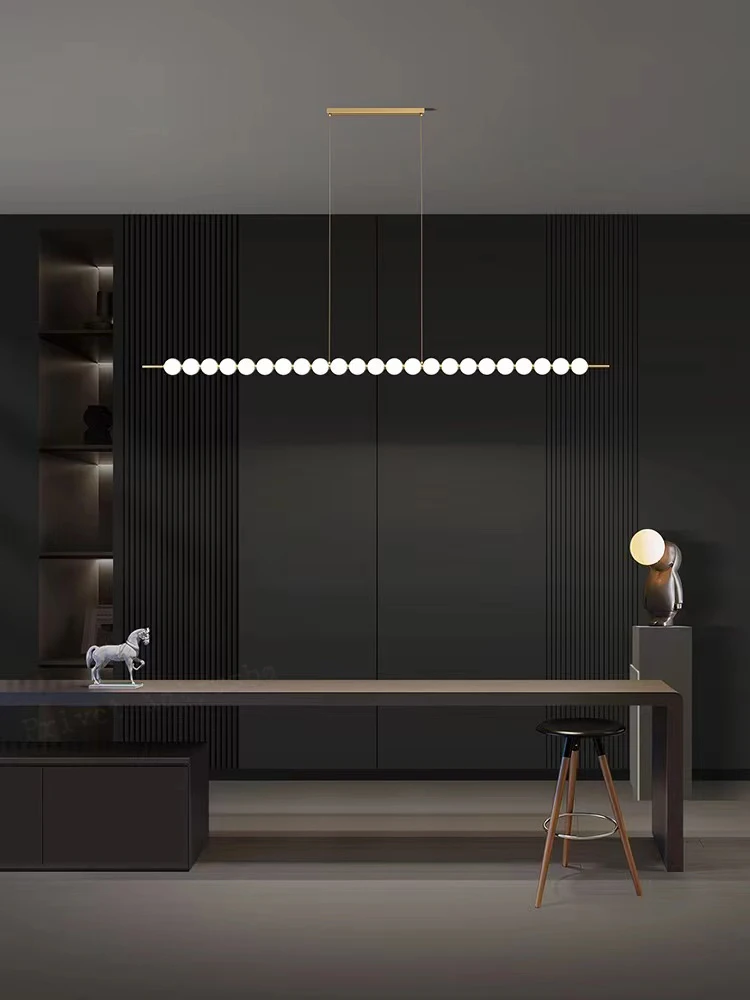 LED Ceiling Chandelier Modern Magic Bean Brass White Ball Lustres Hanging Light Home Decor Suspension Lampe Lamparas
