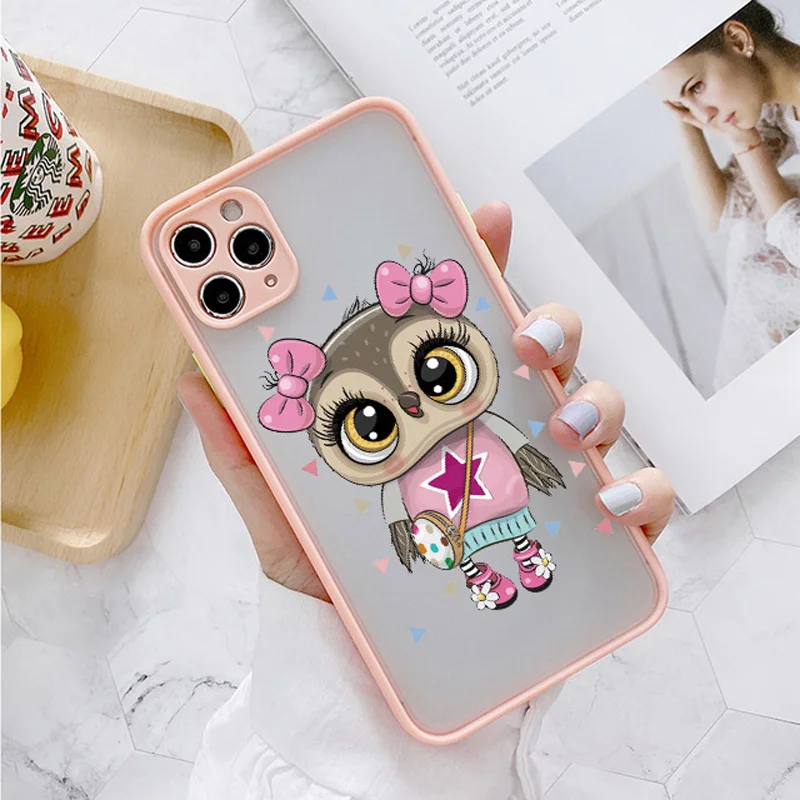Adorable Owl Shockproof Phone Case – Durable Back Cover with Cute Design