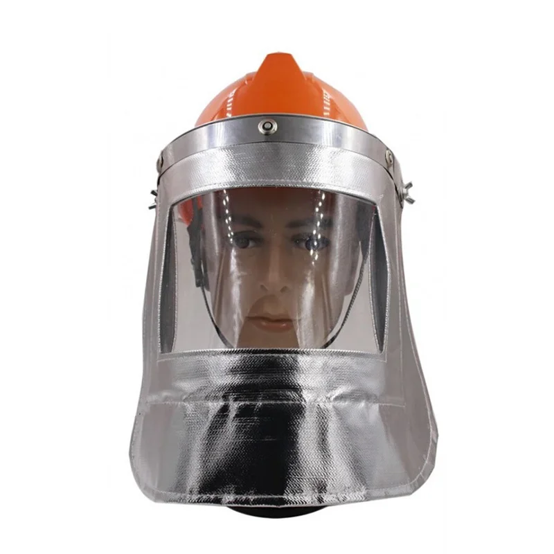

Fire Hood High Temperature Helmet Aluminum foil Proximity Helmet Radiation Protection Use for Firemen High-Temperature Worker