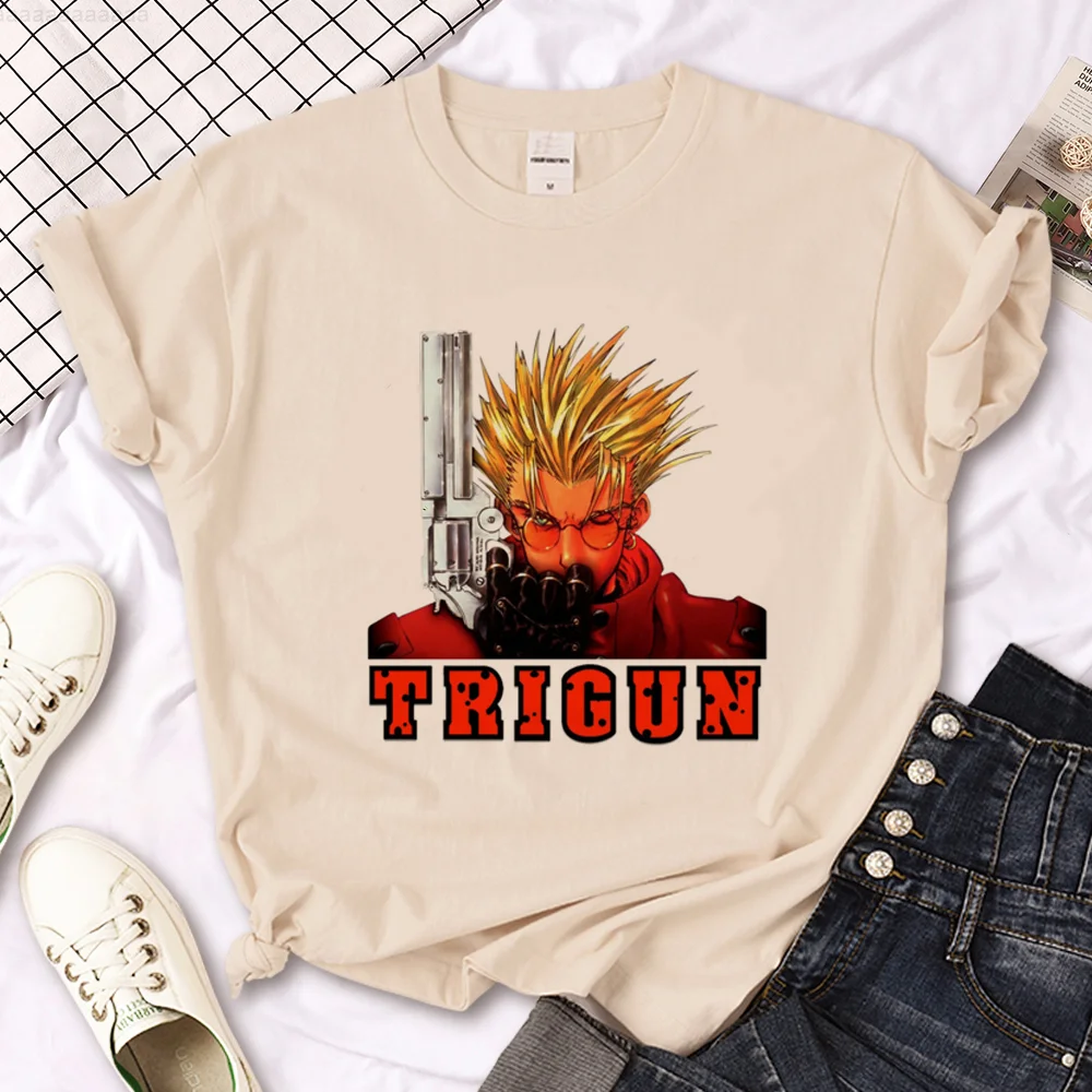 

Футболка Trigun, Женская забавная уличная одежда в стиле Харадзюку, женская одежда для манги
