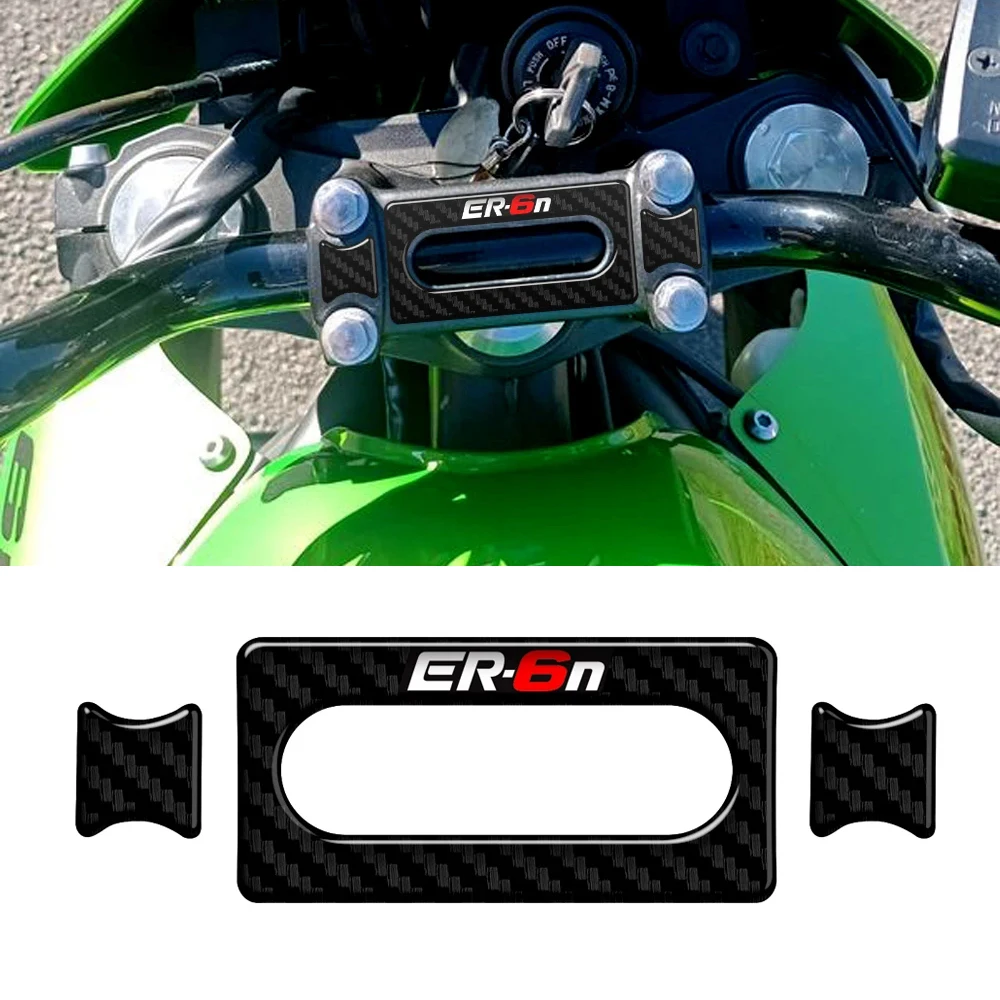 

For Kawasaki ER-6N 2007-2008 Carbon-look Motorcycle Yoke Defender Protector Sticker