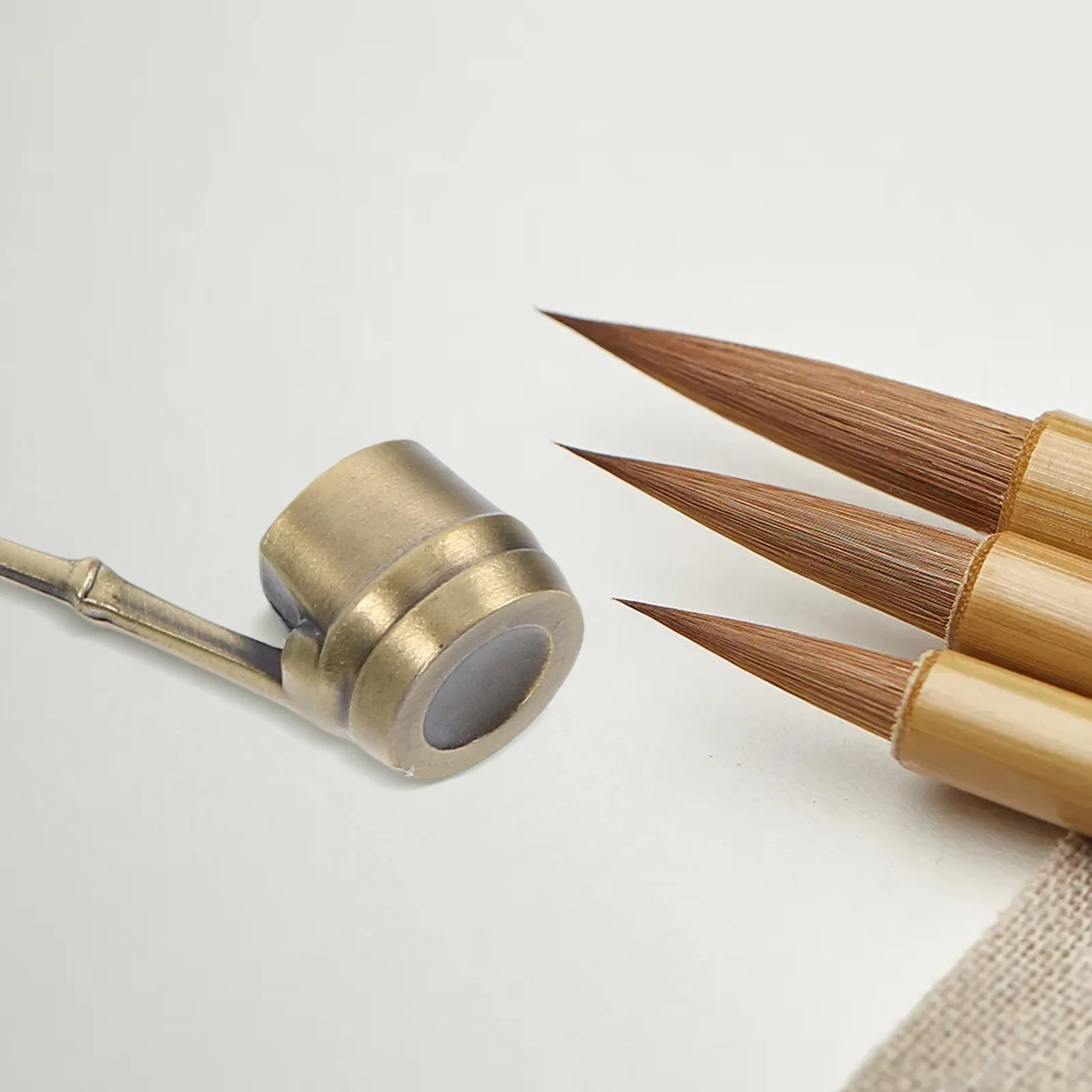 수제 합금 서예용 잉크 스톤 물받이 붓 세척기 다기능 그림 용품 중국산