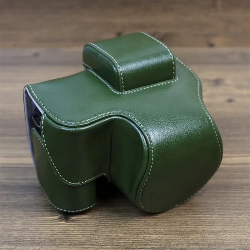 

Retro PU Leather Case Bag for Canon EOS R10(18-45mm Lens) for Nikon Z50 Z30(16-50mm Lens) Mirroless Camera Cover with Strap