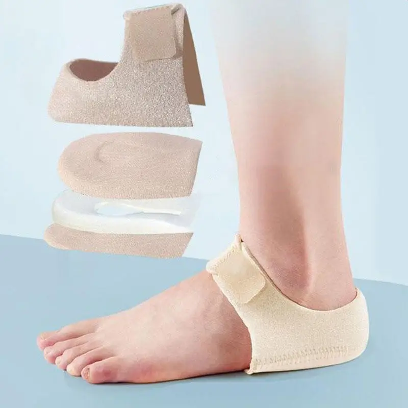 2 Stück unsichtbare Silikon-Fersenschutzhülle, Fersenschutz zur Linderung von Plantarfasziitis, Fersenschmerzen, reduzieren den Druck auf der Ferse – Detail 2