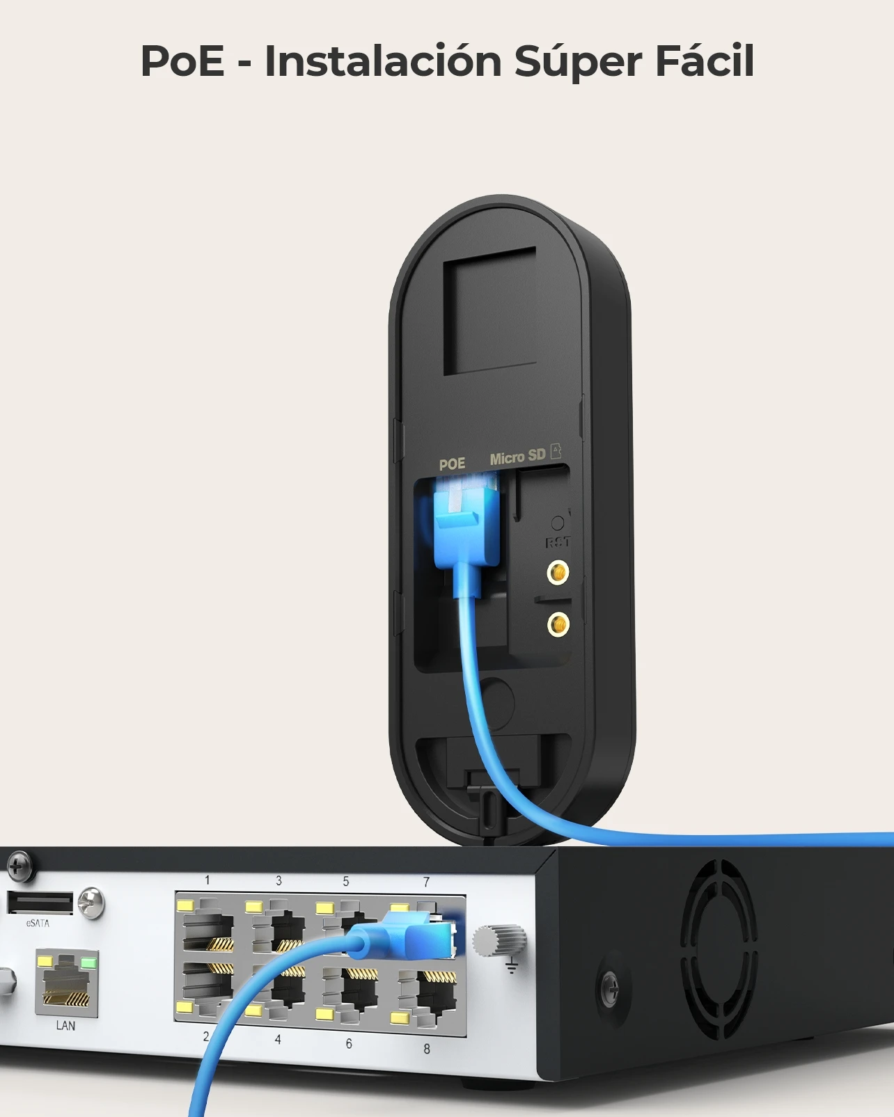 Reolink-videoportero inteligente 2K + con cable, videoportero PoE con timbre de detección humana, timbre de puerta con Audio bidireccional, compatible con Alexa y Google