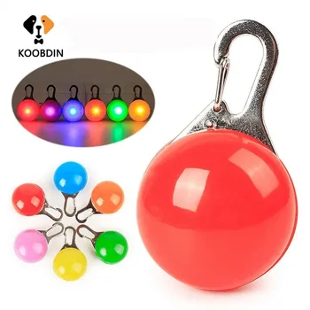 LED 발광 개 고양이 목걸이 펜던트, 빛나는 매력 조명, 야간 산책용 다채로운 안전 조명, 애완 동물 목걸이 용품 액세서리
