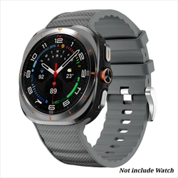 Premium Sports Silicone Nylon Strap Bracelet - Watch Ultra (2024) (Grey)