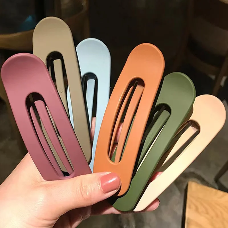 1/2/3PCS Korean Frosted Hair Clip for Women Large Matte Hairpins Hairgrips Hair Big Clip Bangs Barrettes Girls Hair Accessories 4