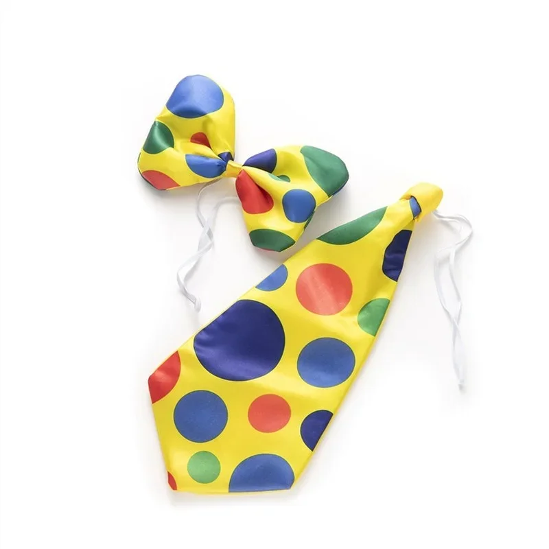 Girl Kids Fun Clown Cosplay Costume Polka Dot Headband Tie Skirt Carnival Birthday Party Halloween Masquerade Accessories