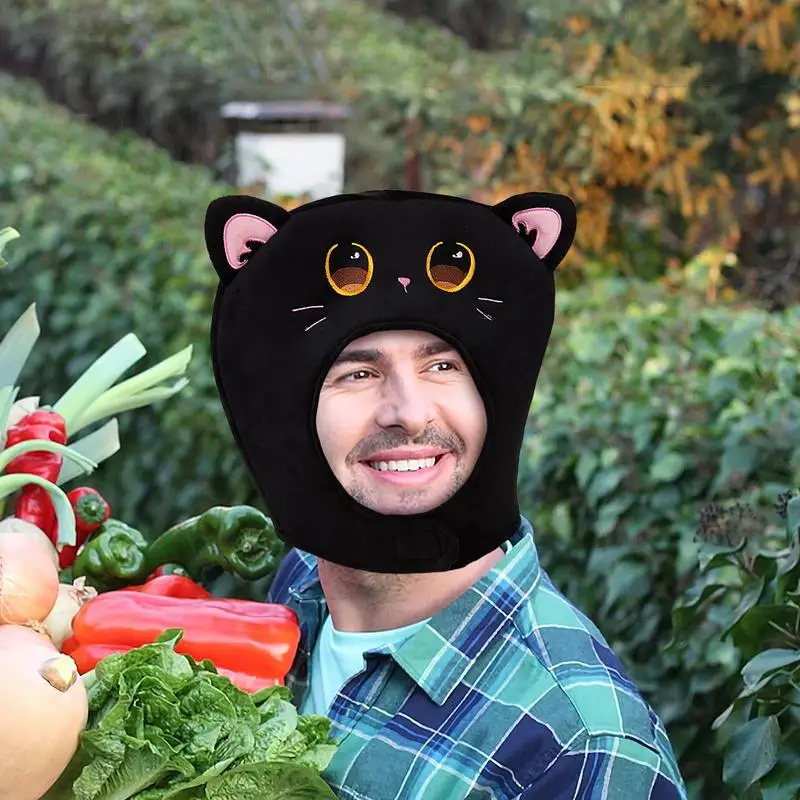 Cute cat hat headgear novelty photo props winter warm Caps funny holiday role-playing costume gift for kids adults Party favors