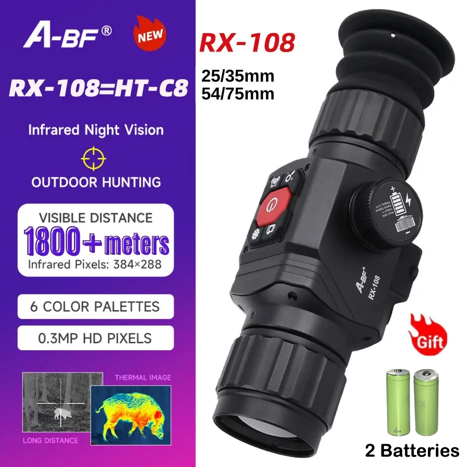 

A-BF&HTi Thermal Imager for Hunting RX-108 Infrared Night Vision Aiming Lens Adjustable Focus and Clarity Thermal Camera Outdoor