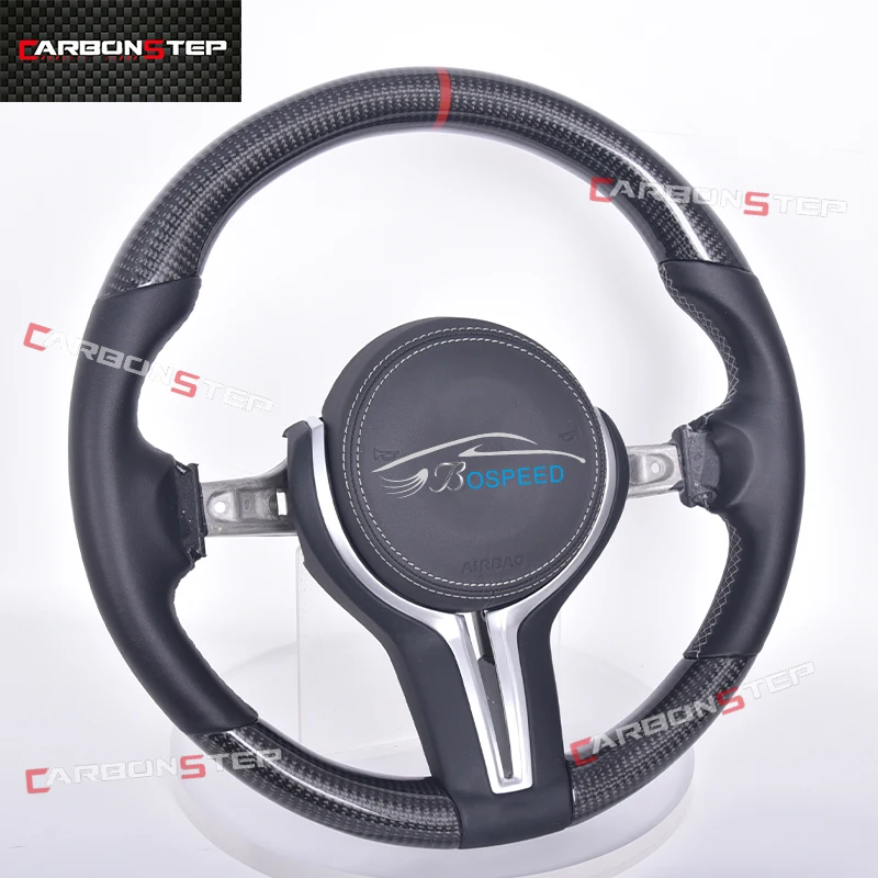 

For Bmw F M Carbon Fiber Steering Wheel F30 F10 F07 F90 M3 M5 M6 E92 E90 E30 G20 G80 G21 X5m Car Sports Suede Led Performance