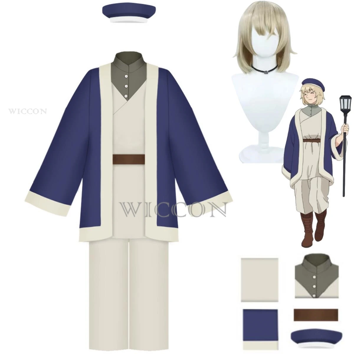 

2024 Newest Anime Delicious in Dungeon Falin Touden Cosplay Costume Wig Cloak Uniform Full Set Adult Man Woman Halloween Suit