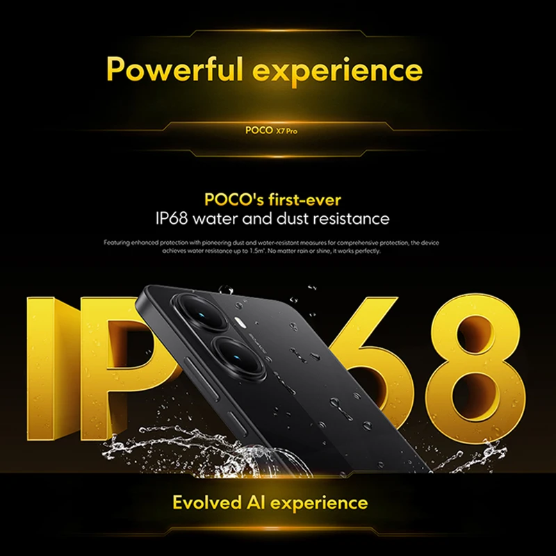 POCO X7 Pro 5G Smartphone Dimensity 8400-Ultra  6.67" 120Hz AMOLED 90W HyperCharge 1.5K 120Hz Display IP68 Global Version