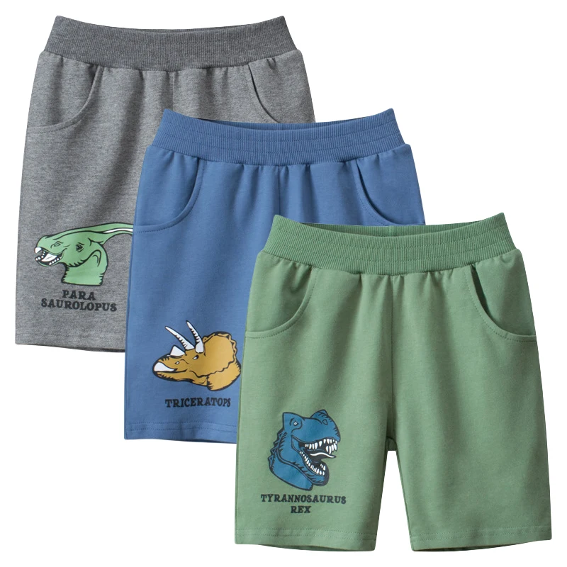 Summer Children's Shorts Cartoon Dinosaur Print Short Pants for Boys Elastic Waist Beach Shorts Kids Clothes boys shorts