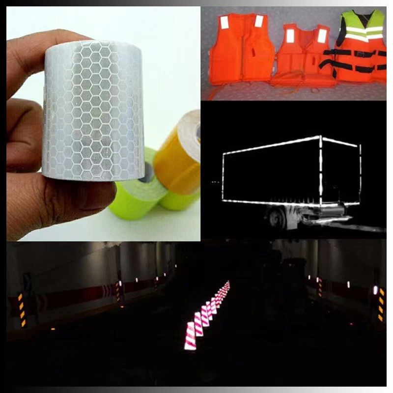 

5cm * 100cm Auto Safety Warning Reflective Tape Warning Strip Decorative Body Sticker Automobile and Motorcycle Sticker