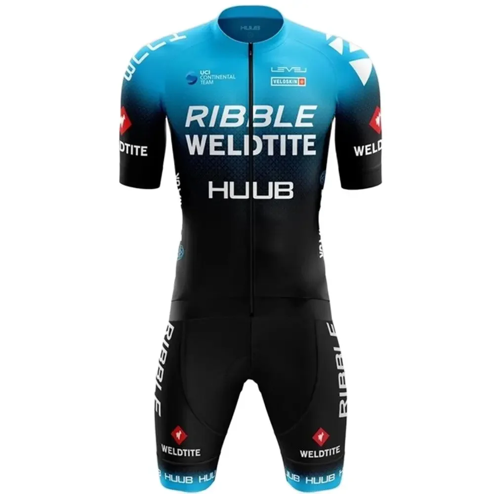 

HUUB Team Jumpsuit Men Sports Short-Sleeved Triathlon Skinsuit Cycling Suit Ciclismo Tights Bicycle Outdoor Sports Racing Suit