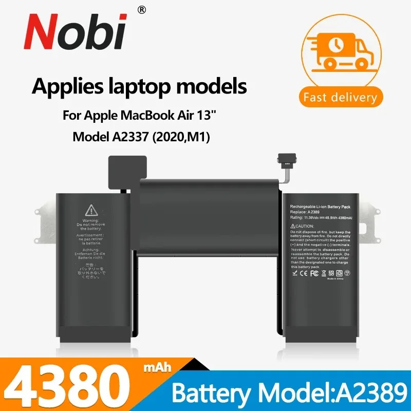 Аккумулятор NOBI A2389 для ноутбука Apple MacBook Air 13 дюймов, A2337 M1 2020 года EMC3598 MGN53LL/A MGN63LL/A MGN93LL/A MGND3LL/бесплатный инструмент