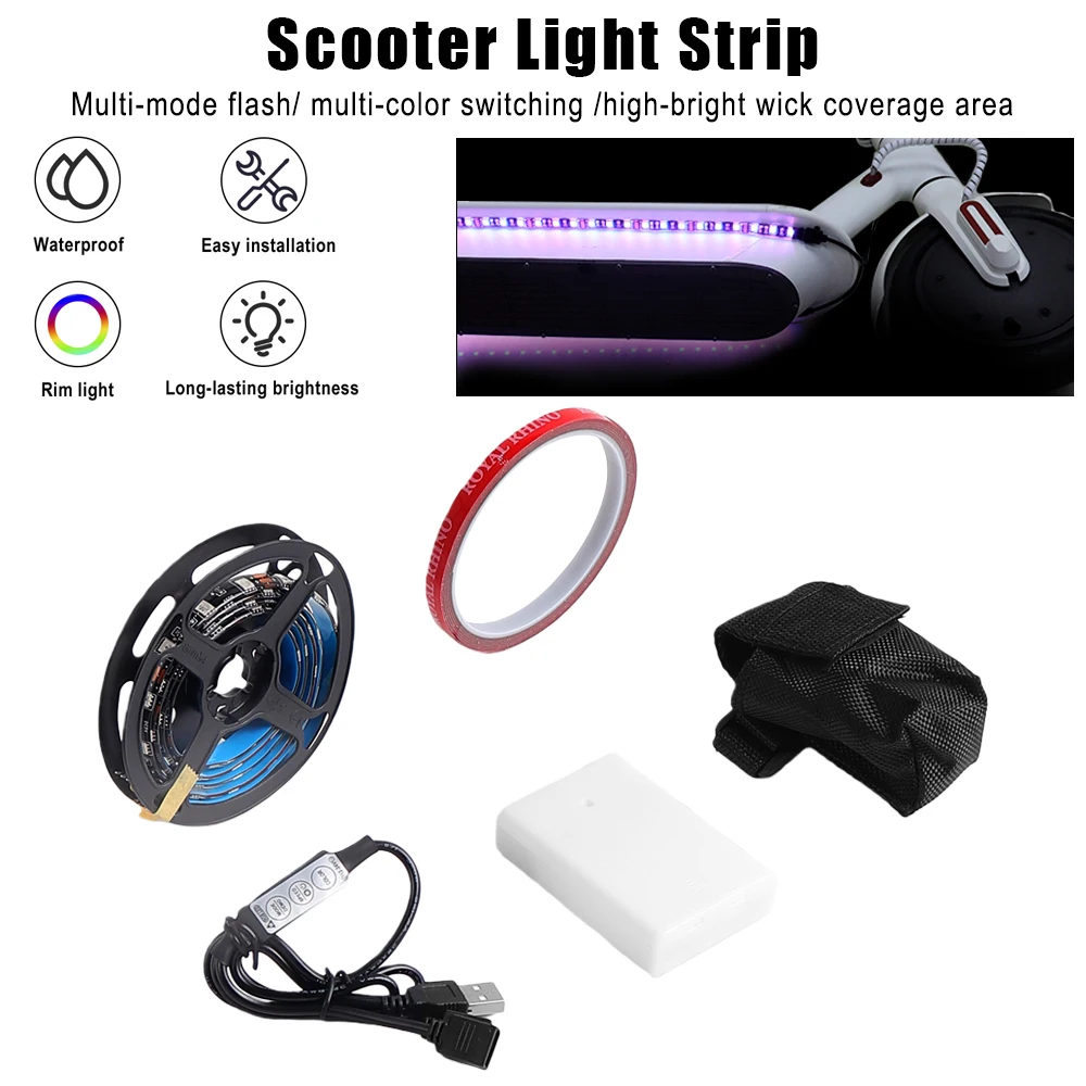 Roller LED Streifen Mehrere Farbe Für Xiaomi M365 1s Pro Pro2 MI3 Elektrische Roller Sicherheit Nachtlicht Taschenlampe Lampe – Detail 3