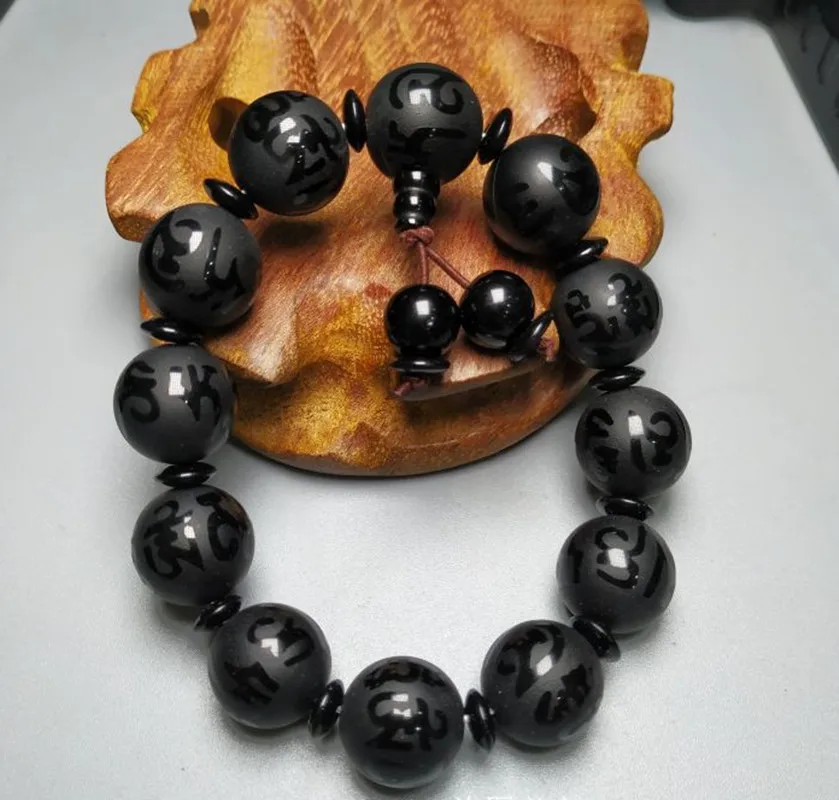 

Natural Matte Black Zebra Mineral Stone Bracelet Handmade Agate Matte Stone Bead Bracelet Women Men Yoga Meditation Jewelry Gift