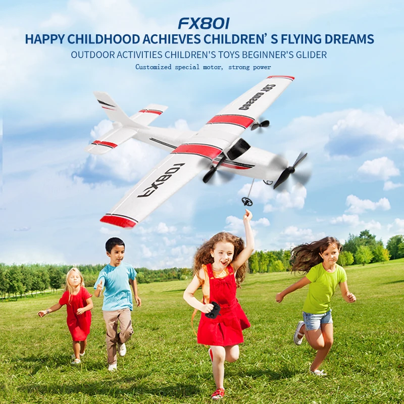 FX801 RC Plane EPP Foam glider 2.4G 2CH RTF Remote Control  Aircraft Fixed Wingspan Airplane Toys Gifts for Children Kids rc rtf 5