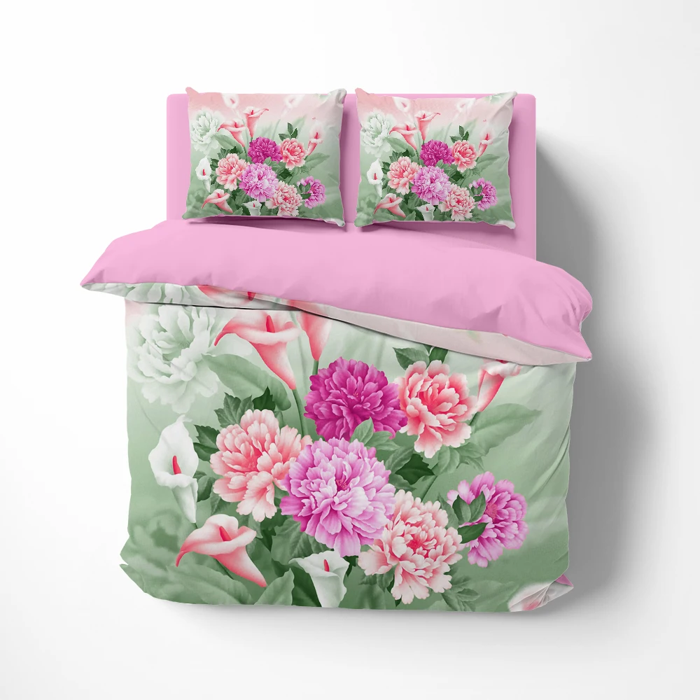 

Bedding set Linens euro twin queen king single bed linen Quilt/Duvet cover set 2bedrooms Bed set for home textile oil green
