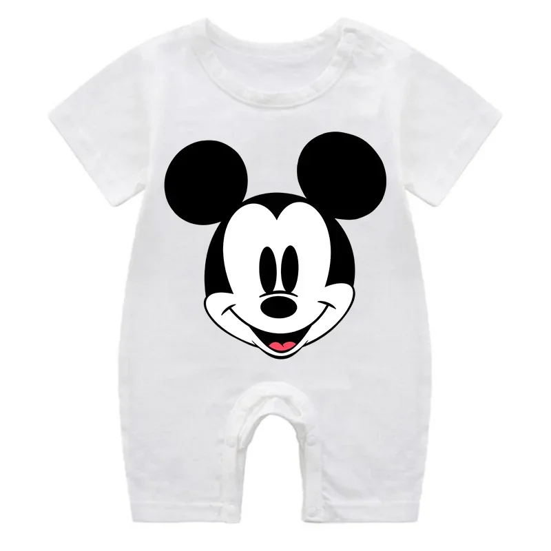 Summer Baby Romper Boy Short Sleeve Cotton Cartoon Mickey Minnie Mouse Newborn Clothes Girl Jumpsuit Infant Clothing Costume Top baby rompers
