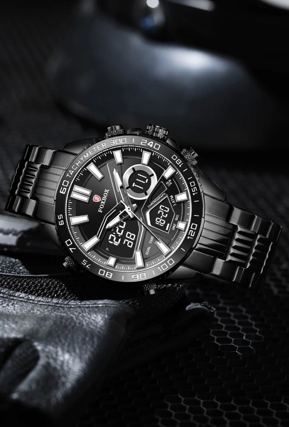 Men Watches Quartz Digital Male Clock Military Sport Blue Stainless Steel Man's Wrist watch_voghion.com