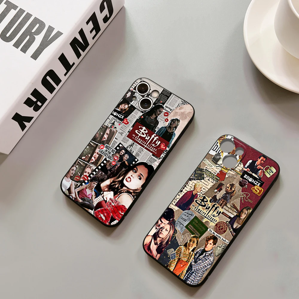 Per Iphone 15 Tv Show Beautiful Buffy The Vampire Slayer Custodia Per Telefono Per Iphone 15 14 13 12 Pro Xr Xs 15 Plus Cover Nere Per Iphone