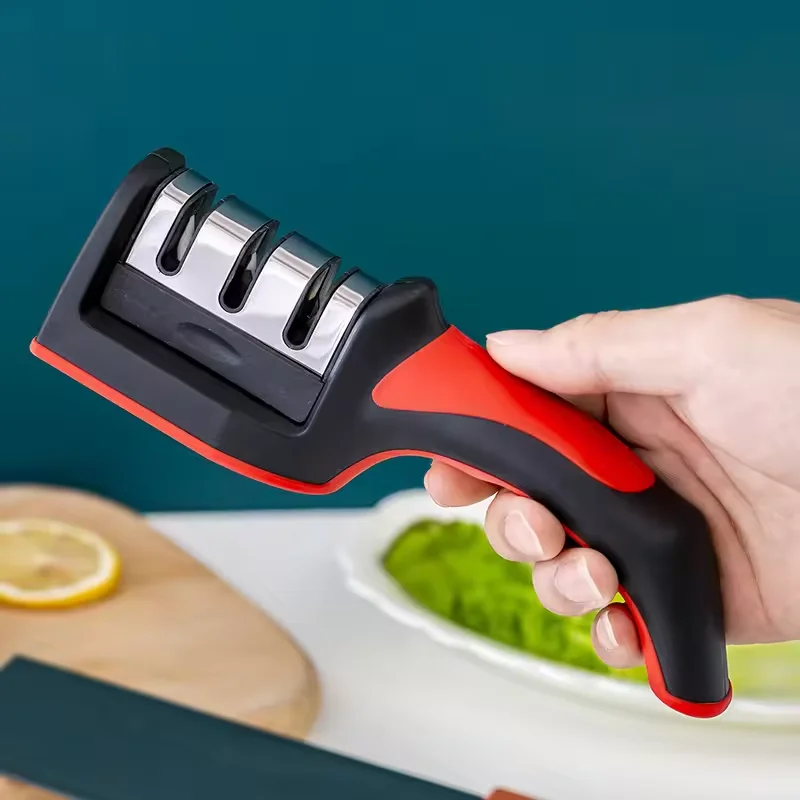 Knife Sharpener 3 in 1 Professional Kitchen 3 Stage for Straight and Ceramic Knives